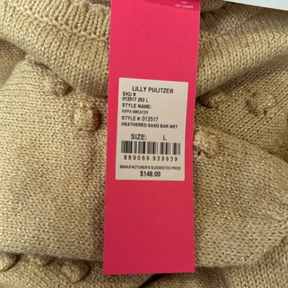 Lilly Pulitzer Metallic Kippa Sweater with Hearts - Picture 5 of 5